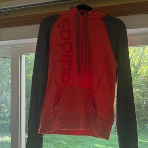 adidas Red and Gray Hoodie
